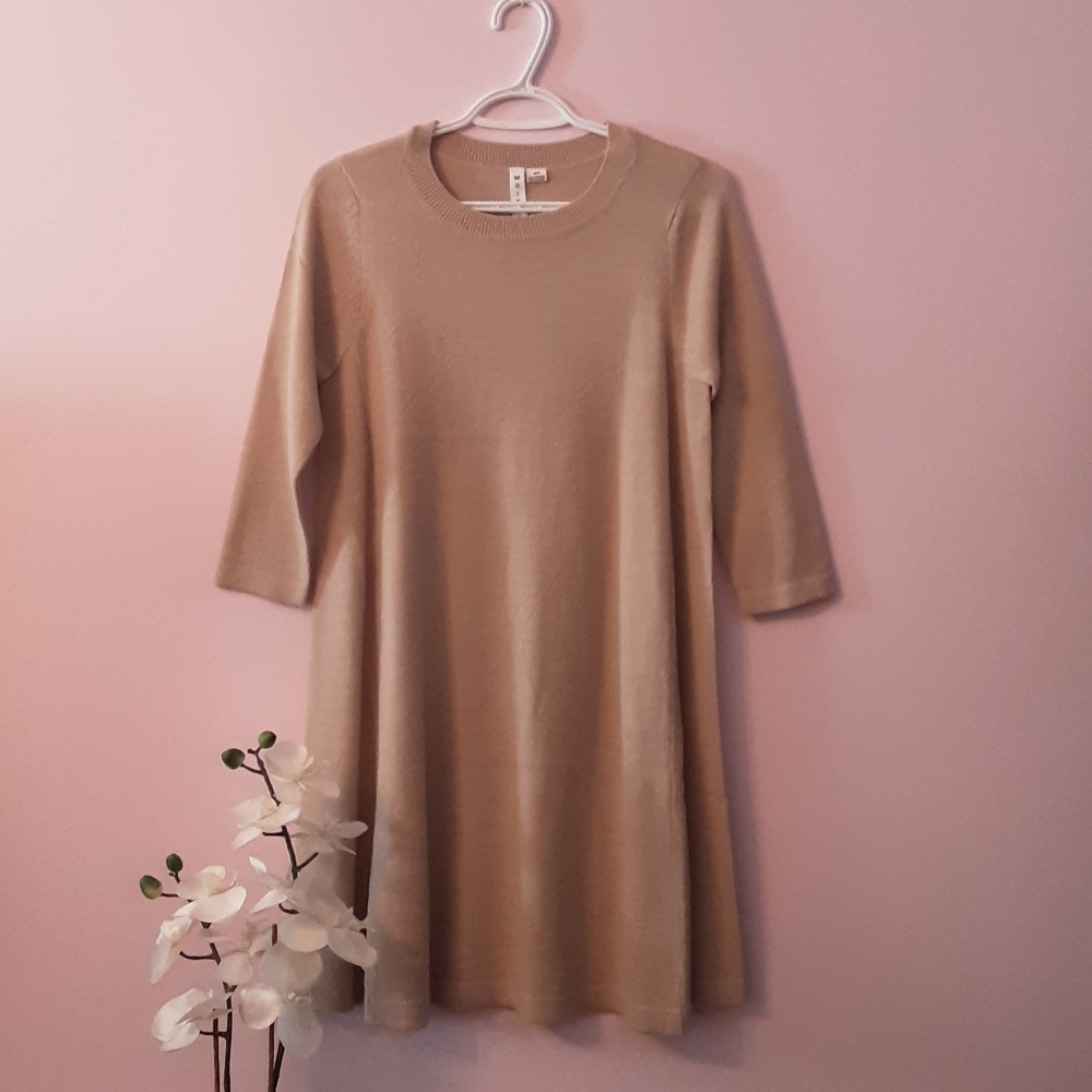 Beige Sweater Dress